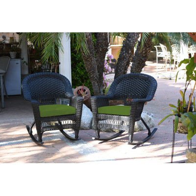 Chaise berçante en osier Raenesha