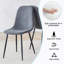 Ensemble table et chaises, table rectangulaire avec 6 chaises d'appoint rembourrées-1205543717
