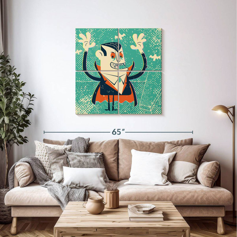 Kelan Cartoon Vampire, 38" H x 38" W
