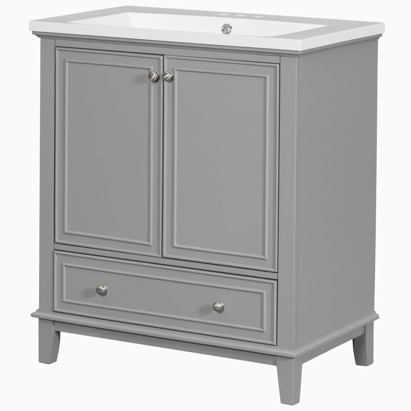 Ensemble de meuble-lavabo sur pied simple 30 po avec plateau Randesha
