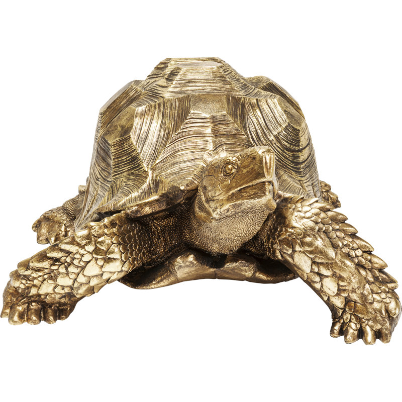 Turtle Large Decorative Figurine, Gold