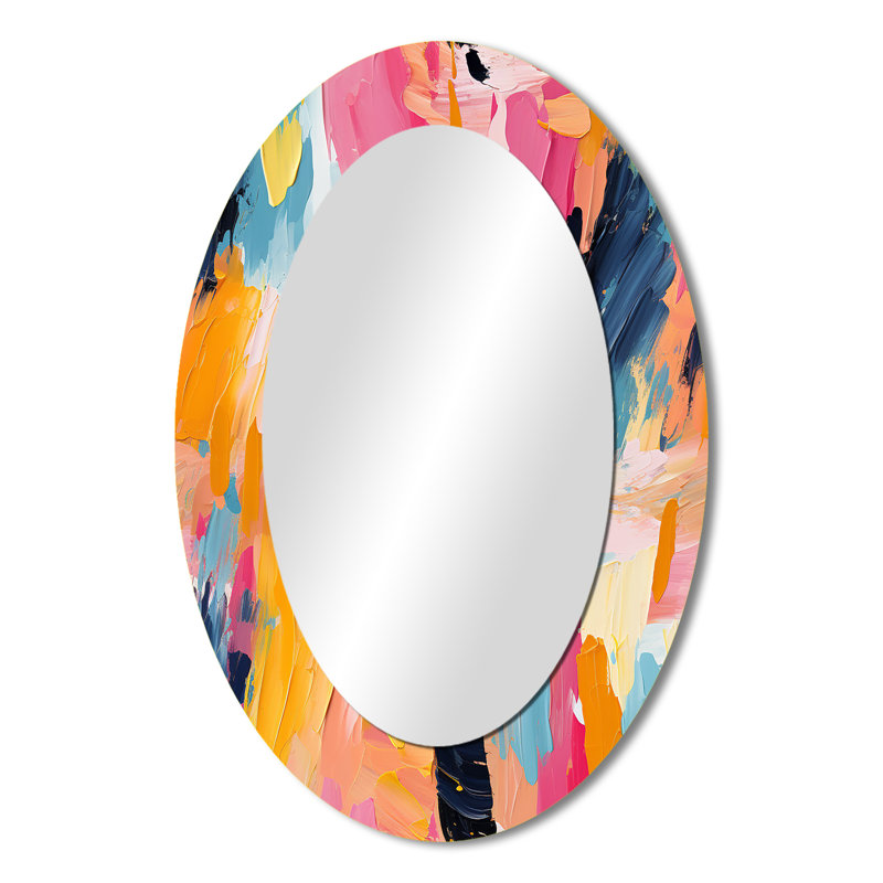 Spuglio - Miroir mural ovale moderne, H 36 po x l 24 po