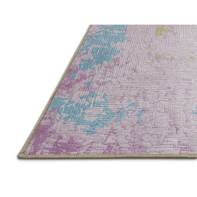 Tapis beige lavable à la machine, Carré 7 pi