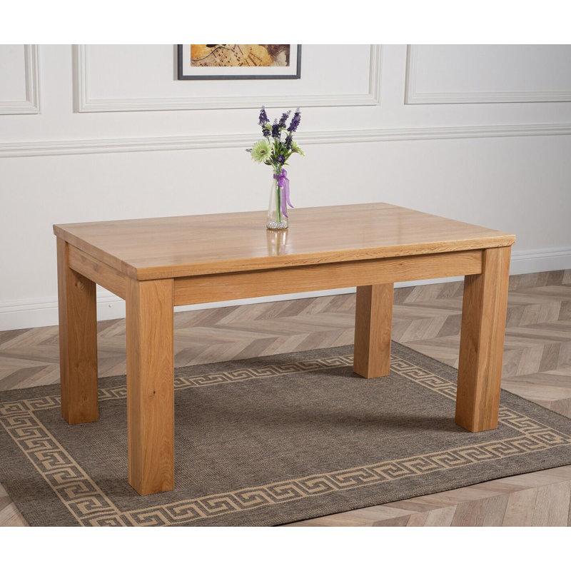 Anayansi Oak Solid Wood Dining Table, 77"H x 152"L x 87"W