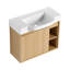 Meuble-lavabo mural 28 po avec lavabo en céramique blanche et porte à fermeture en douceur 28 po-126233456-126233459