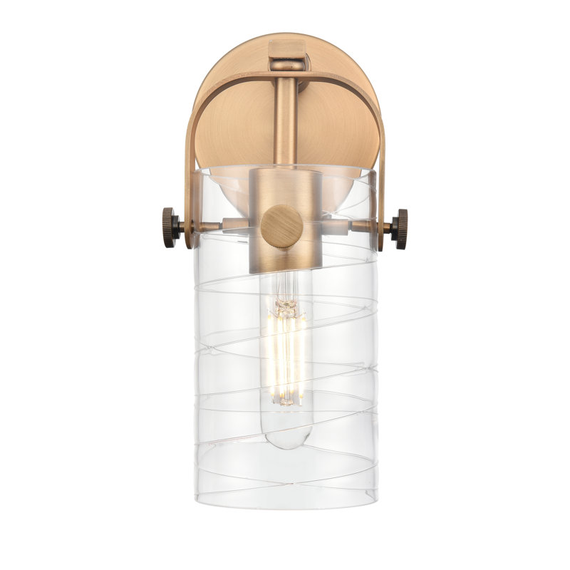 Applique murale 1 lumière 7 po Siglerville, Laiton brossé, Tourbillon déco