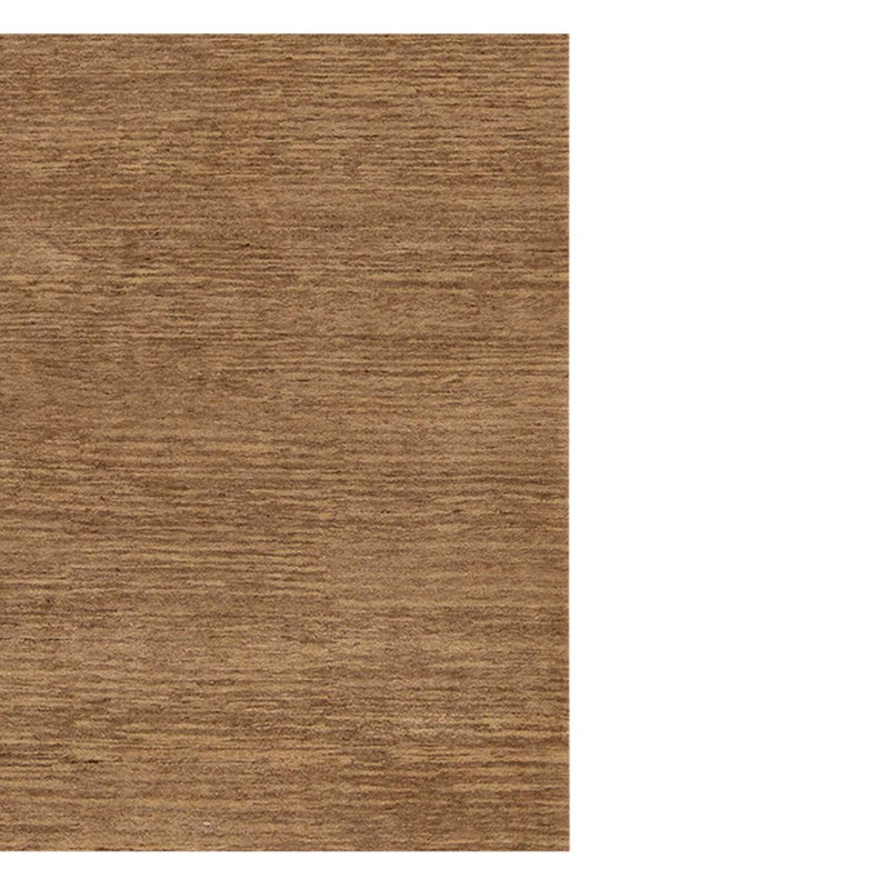 Tapis brun / beige en laine noué à la main 4 pi 7 po x 6 pi 8 po