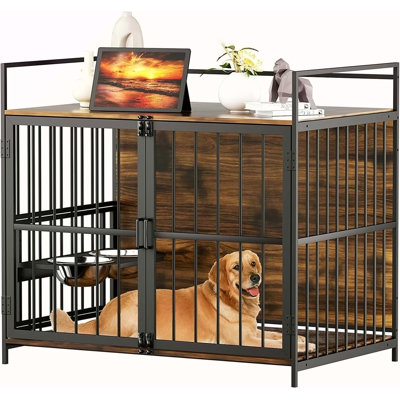 Cage pour chien style cage pour grands chiens d'intérieur très robuste 41 po