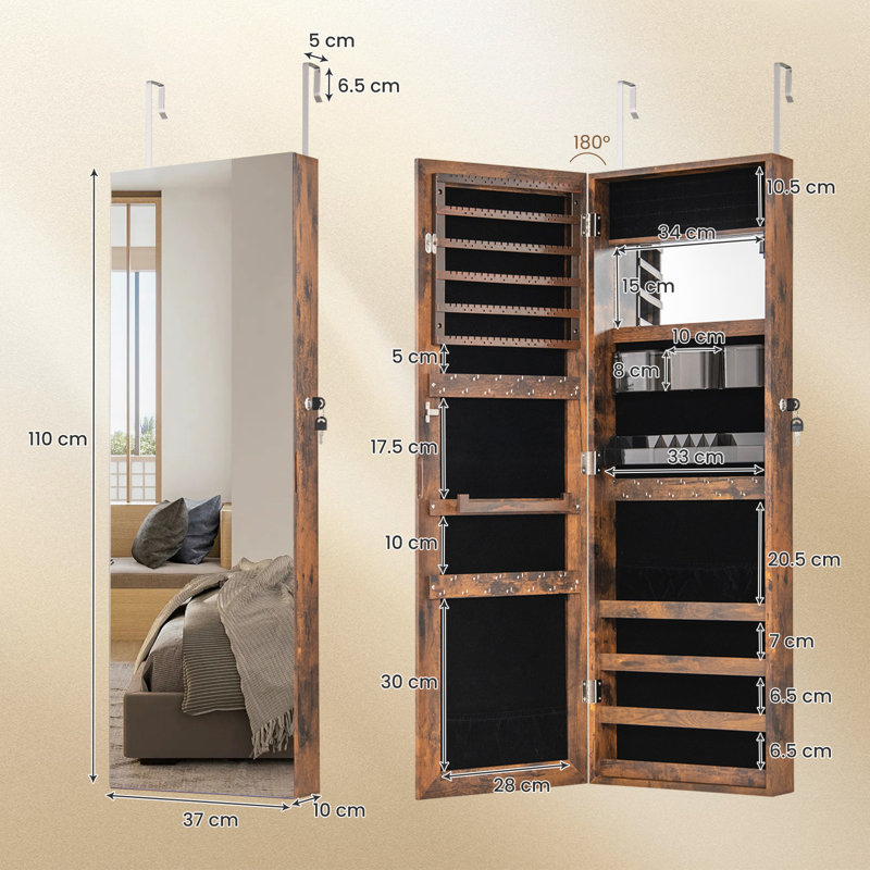 Jewelry Armoire, Brown