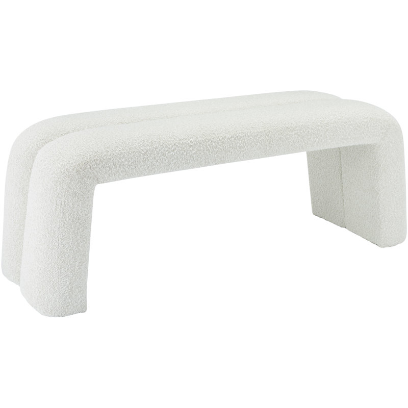 Hiromu Boucle Fabric Upholstered Bench