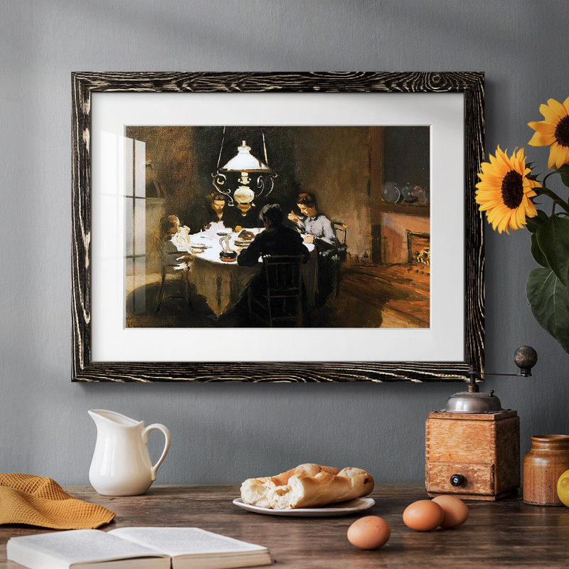 Le dîner, 1868, Noir, H 14 po x l 20 po x P 1,5 po