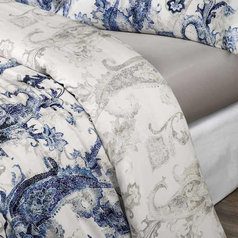 Santorini 100% Cotton Damask Fitted Sheet, Queen