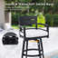 2-Piece Swivel Bar Chairs, Aluminum Frame Bar Stool, 360° Swivel Barstool For Outdoor