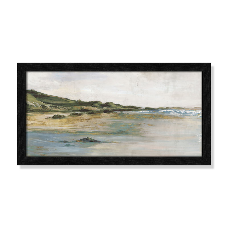 Impression «Tide’s Edge» par Casa Fine Arts, Noir, noir, noir, noir, Reproduction encadrée sans passe-partout