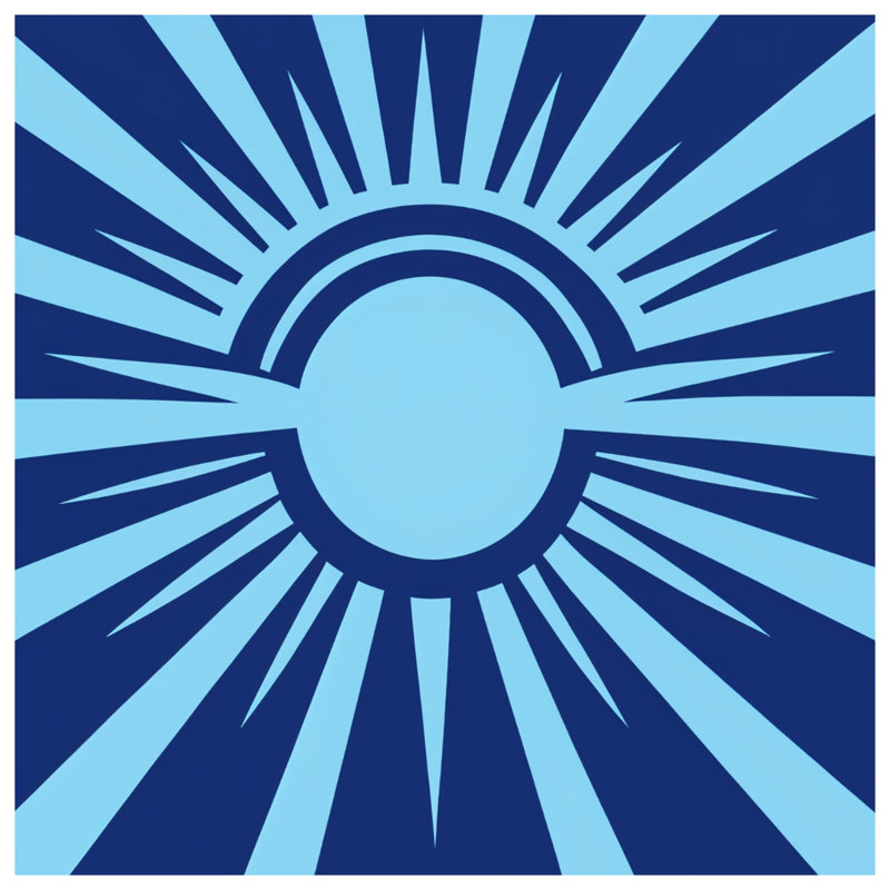 Édredon Blue Radiant Sunburst, Lit simple