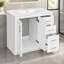 Meuble-lavabo de 91 cm avec lavabo en céramique et meuble de rangement autoportant