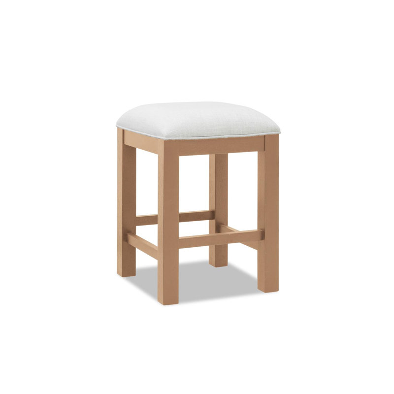 Tabouret de comptoir rembourré Mya, Naturel