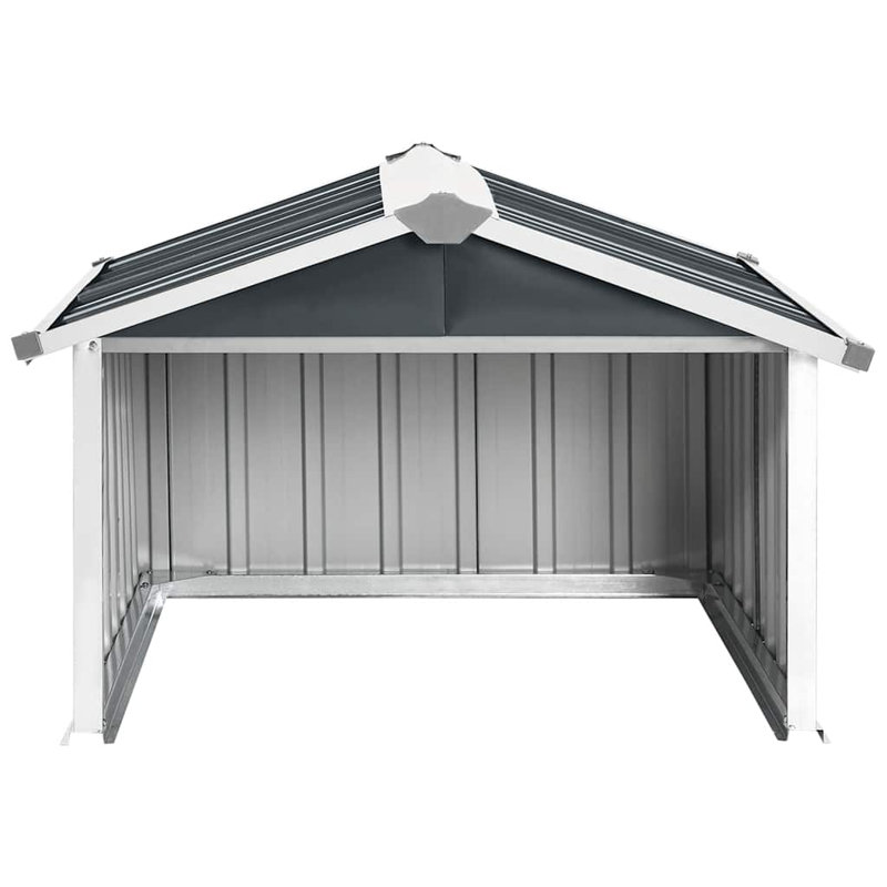 Abri de jardin en acier galvanisé anthracite, 36.2" H x 36.2" W x 24.8" D, Anthracite