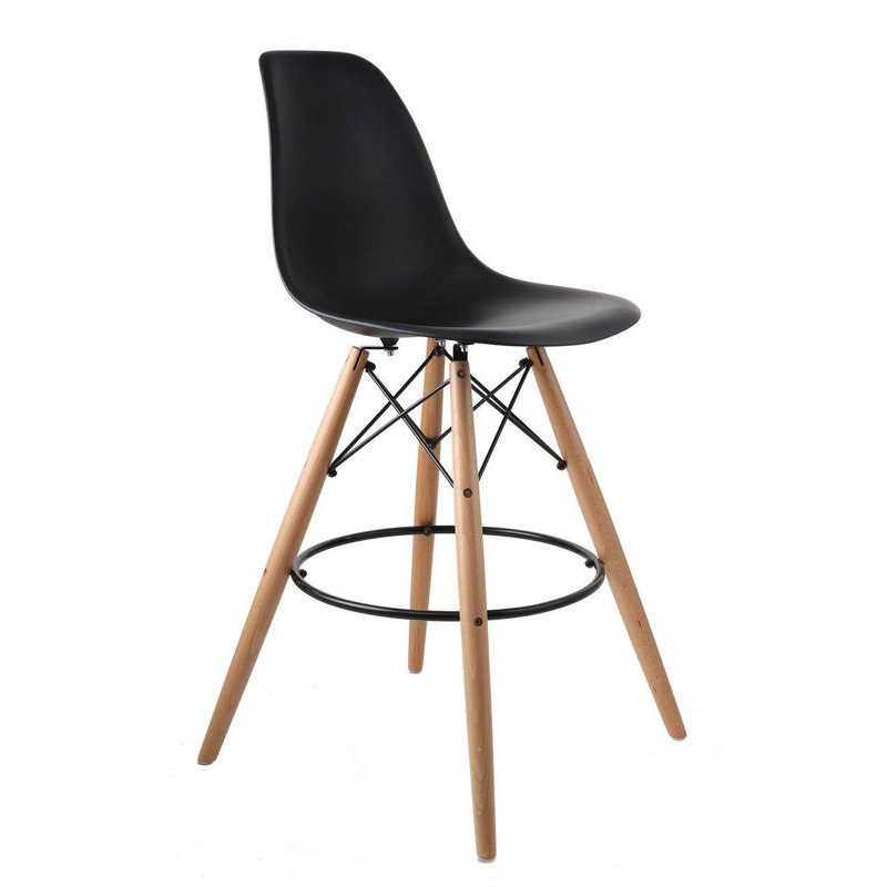 Carino Crimmins Eiffel Leg 26" Bar Stool, Black