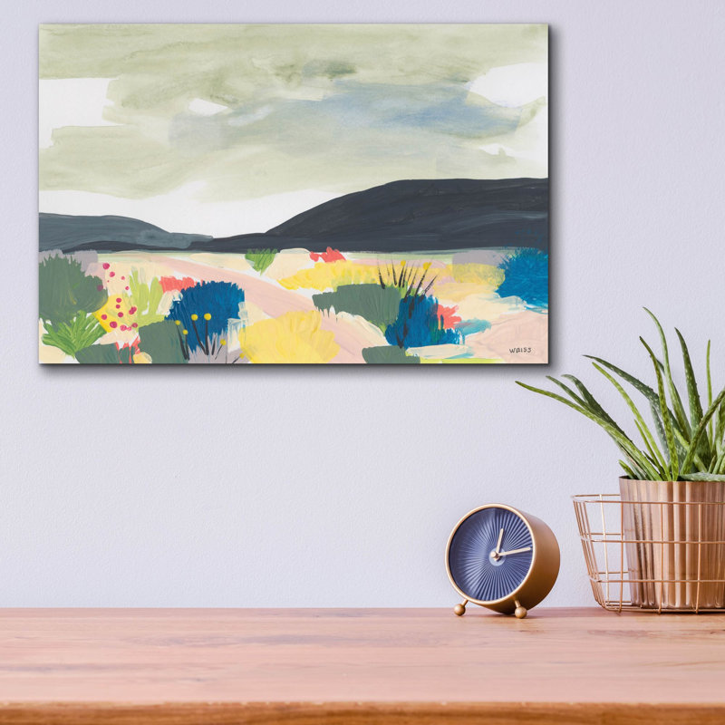 «Take Root In The Arid Soil 1» par Jan Weiss, art mural en verre acrylique, H 12 po x l 16 po x P 0,13 po