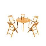 Surfliner Outdoor 6 - Piece Teak Dining Set