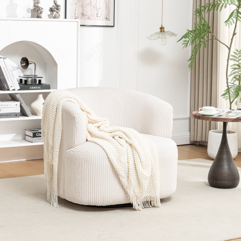 Pietsch Upholstered Swivel Barrel Chair