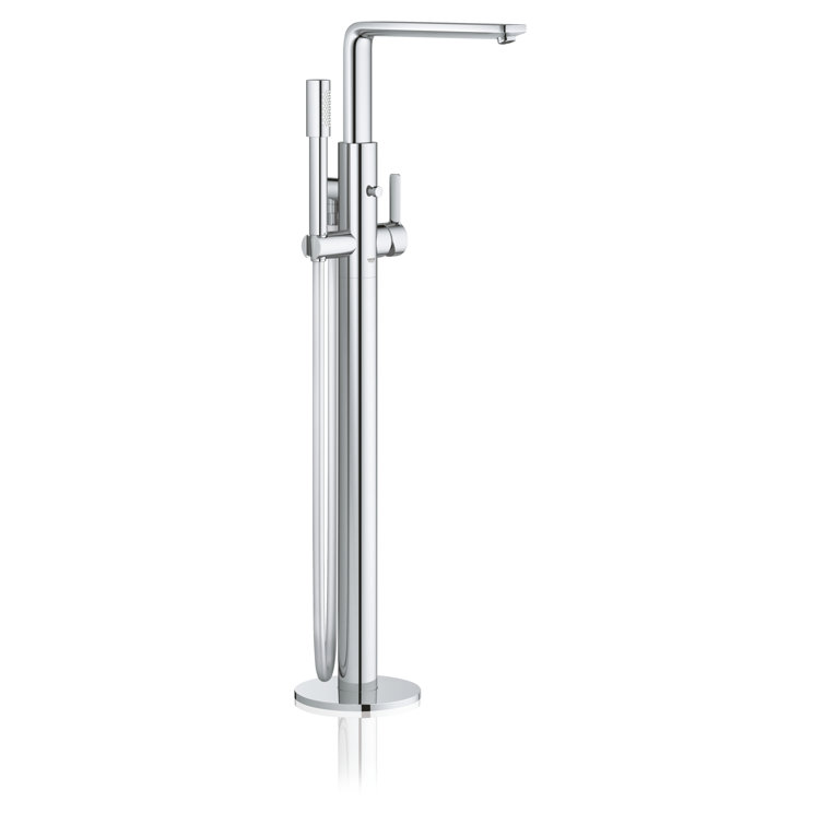 Lineare Single Handle Floor Mounted Tub Filler with Handshower