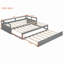 Lit de jour extensible avec couchette, lit de jour en bois avec couchette-1112340565