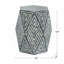 16 x 14 x 18 po, tabourets de jardin hexagonaux, table d'appoint unique Capiz, noir / blanc