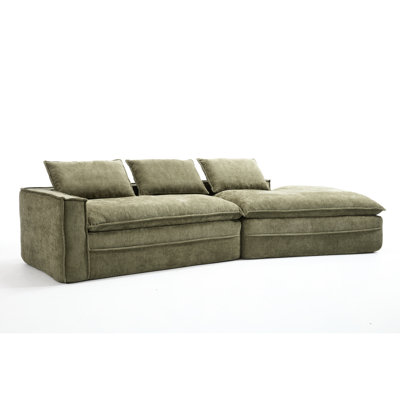 3 - Seat Upholstered Cloud Couch, Right Facing Chaise, Modular And Customizable For Living Space In ,