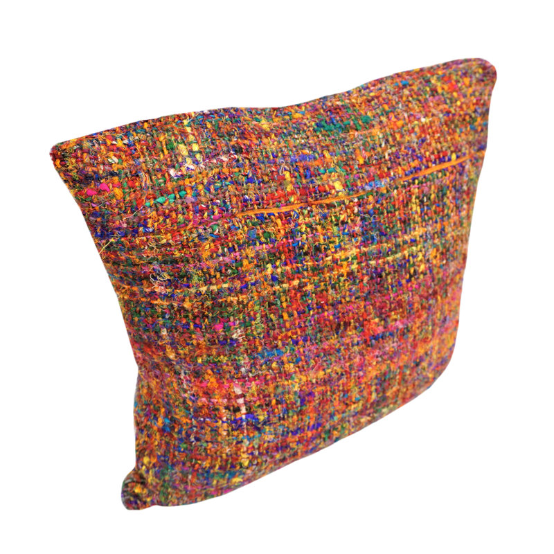 Abstract Silk Throw Pillow