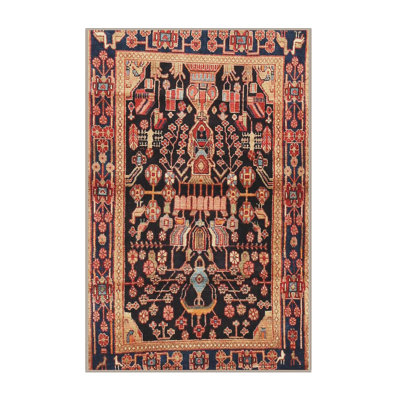 Tapis traditionnel noir / rouge