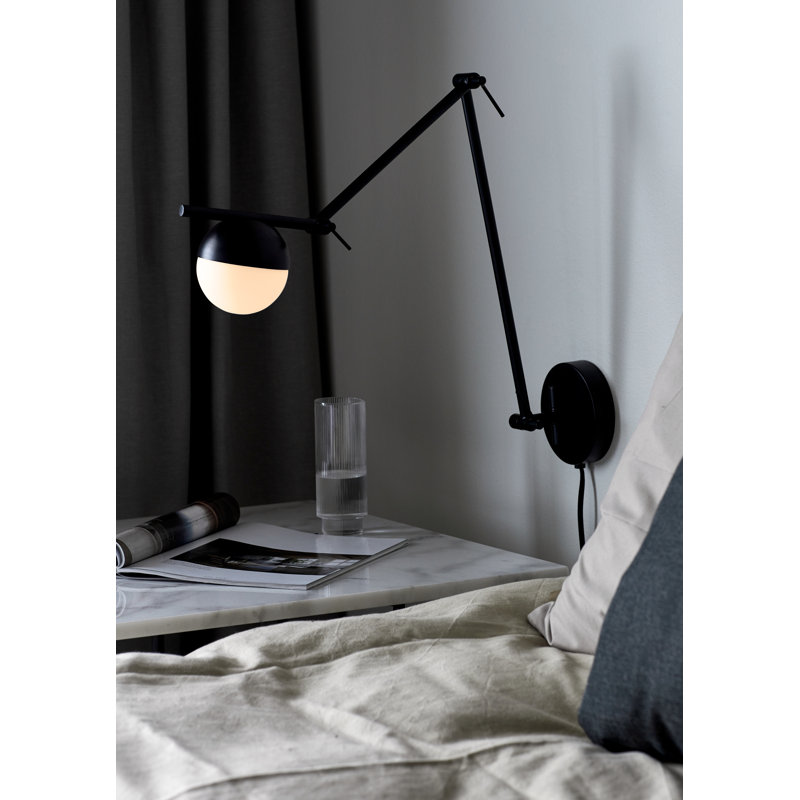 Swing Arm Sconce, Black