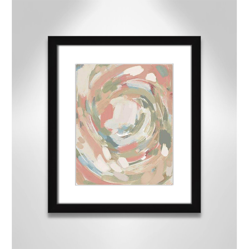 " Abstract Energy Spring Colors " by Leah Straatsma, Black Matted Picture Framed, 15" H x 13" W x 0.75" D