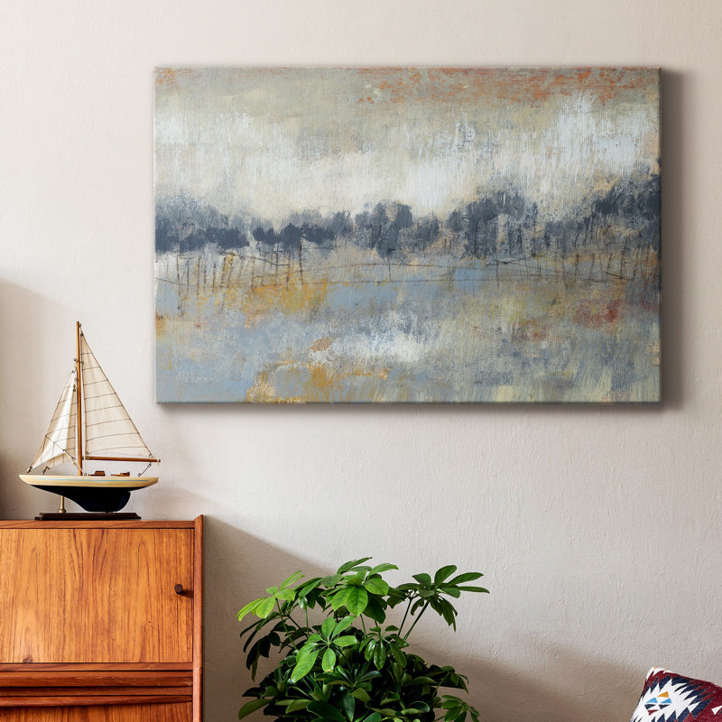 Cool Grey Horizon II - Wrapped Canvas Print, 40" H x 60" W x 1.5" D