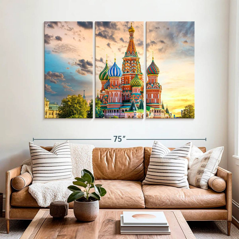 Cathédrale Saint-Basile de Moscou, H 42 po x l 65 po
