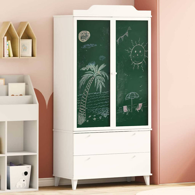 Manufactured Wood Wardrobe, White