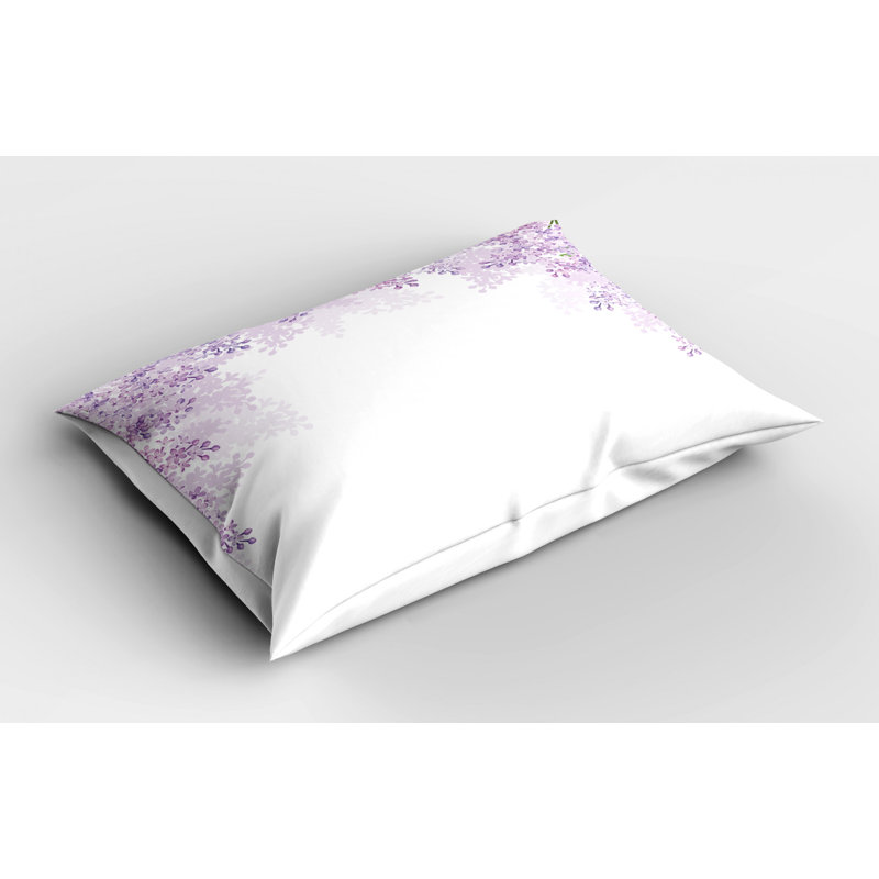 Mauve Polyester Floral Sham Set, Twin