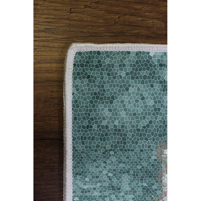 Luxurious Woven Area Rug, 100% Polyester, 23.6 x 39.4 inches | 650 g/m², 0.3 in Pile Height | Antibacterial, Non-Slip PVC Dot Underside, Machine Washable | 3D Digital Printing, Perfect for Living Room & Bedroom Decor