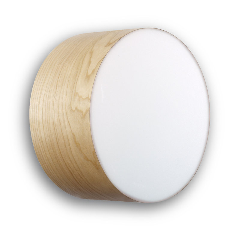 Gea 1 - Light Flush Mounted Sconce, Natural Cherry, 16.5" H x 16.5" W x 3.9" D, GX53