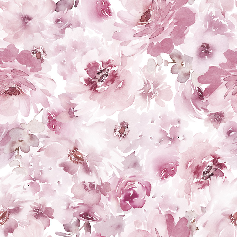 Floral Painting - Wrapped Canvas Painting, 30cm H x 30cm W x 3.8cm D