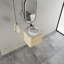 Meuble-lavabo mural 24 po avec lavabo d'art en céramique et porte à fermeture en douceur, emballage KD, contreplaqué-2056995953