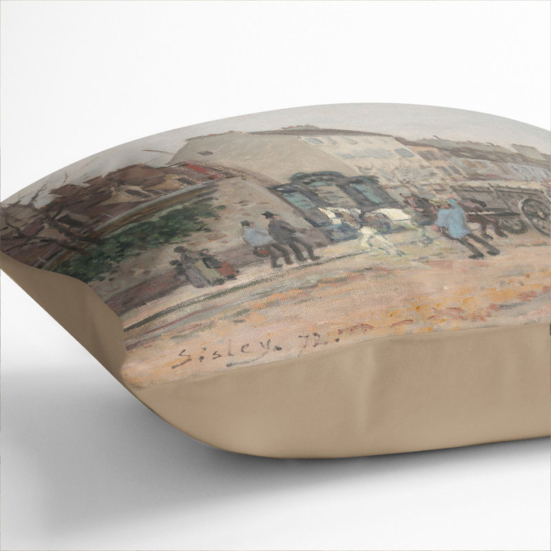 Square Cushion, 55cm H x 55cm W x 20cm D, Stone
