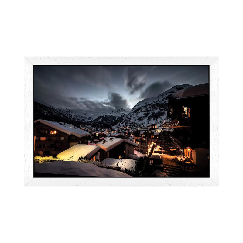 Enzo Romano - Print on Canvas, 101.6 cm H x 66.04 cm W, White Framed