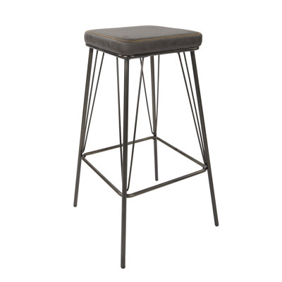 Mellinger Upholstered Counter Stool with Metal Frame