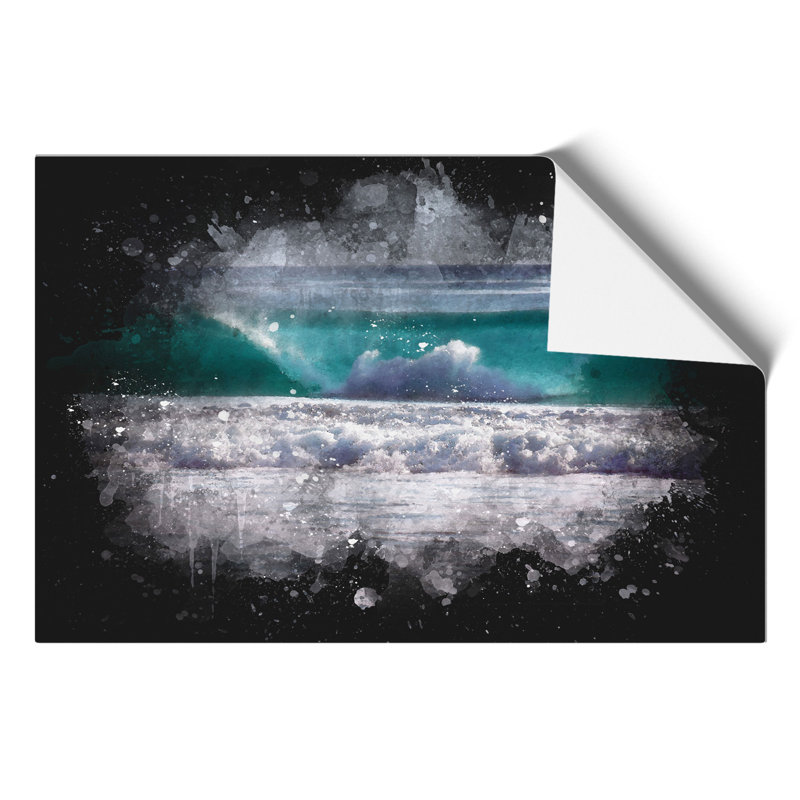 Ocean Wave Paint Splash - Frameless Print, 42cm H x 59cm W x 0.1cm D