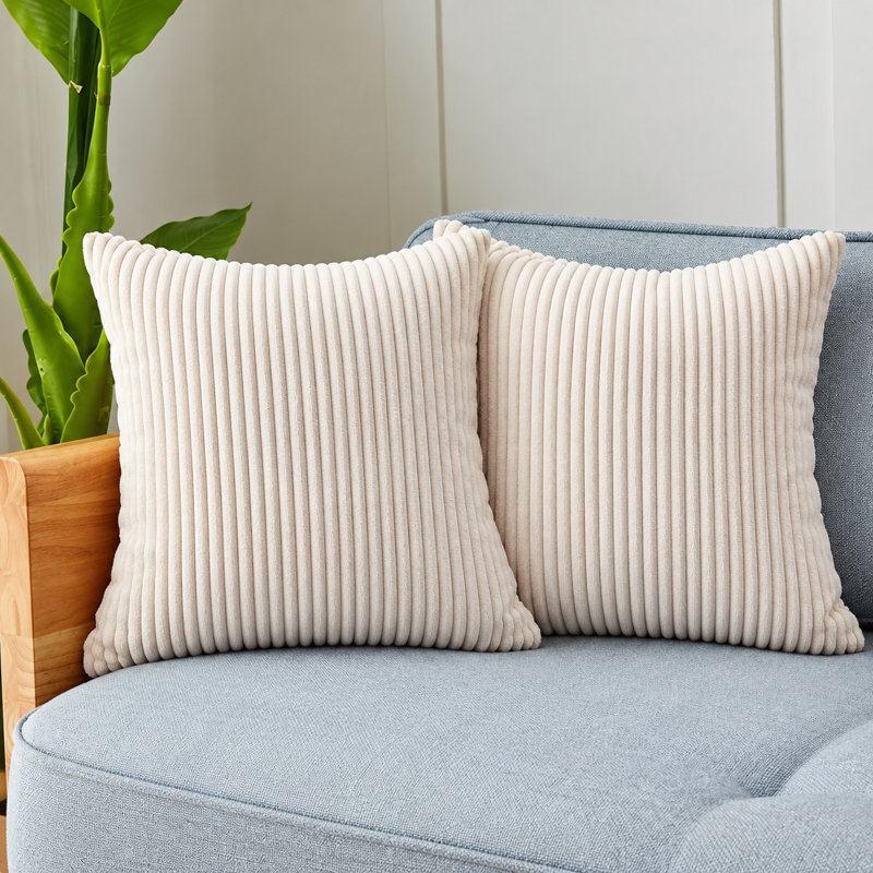  Ensemble de 2 coussins décoratifs avec insertions - Ensemble complet de coussins décoratifs 18 po x 18 po, 18 po x 18 po
