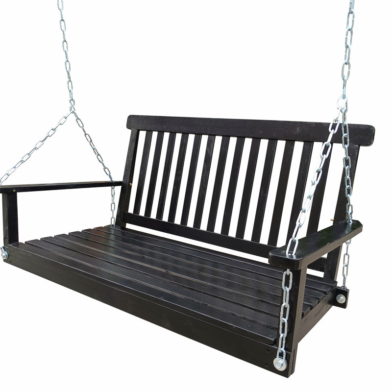 Banc de jardin en bois, Noir