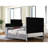 Queen Bed In Gray, Modern Style, With Tv Storage, Electric Fireplace, Solid Wood And Gray Bed, Velvet Frame