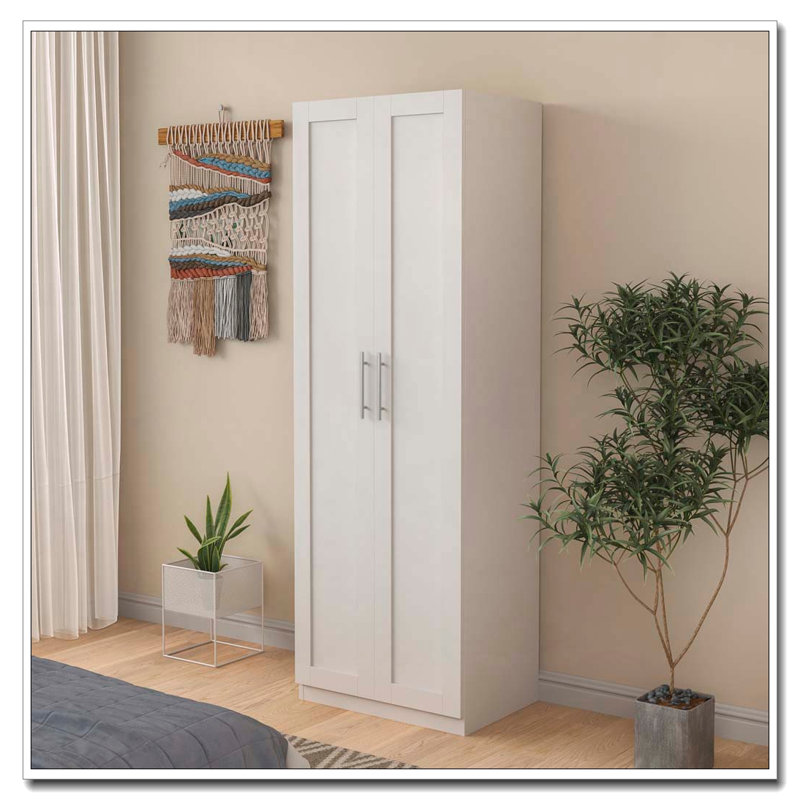 Armoire haute avec portes et tablettes